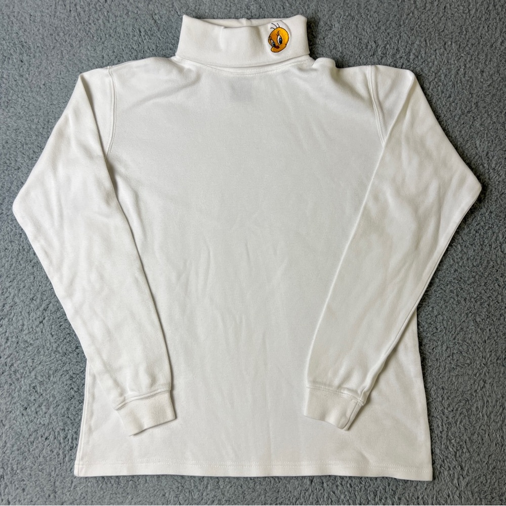Vintage 1998 Warner Bros Tweety Bird Turtleneck Long Sleeve Size Small